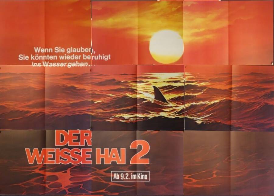 Der weisse Hai 2 originale deutsches Hausfront-Filmplakat